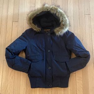 Woolrich x J. Crew Short Parka.  Size M but fits like XS.